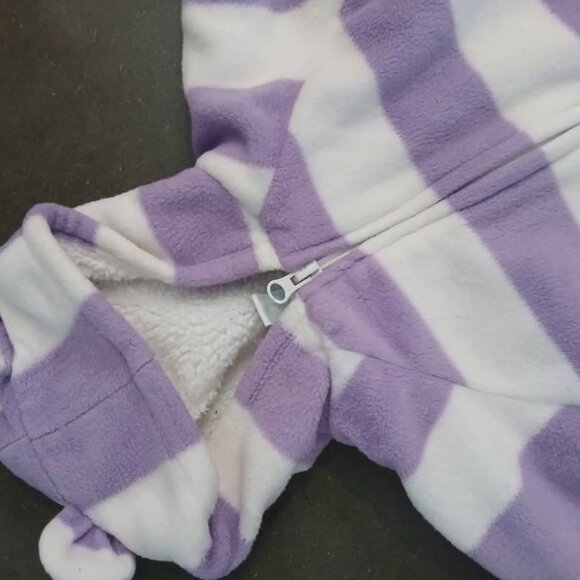 12-18m Fleece Hooded Fleece Suit with Ears Winter Warm - Picture 5 of 8